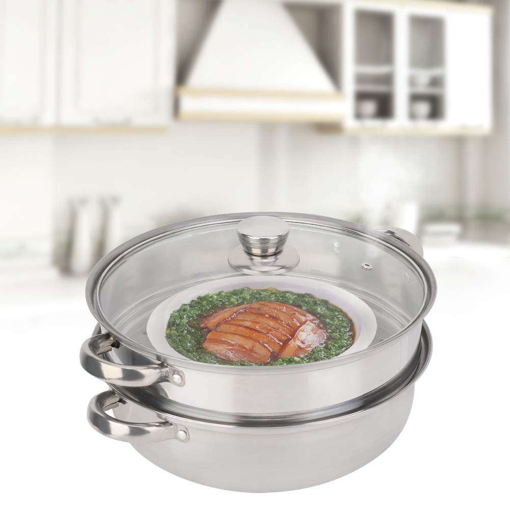 スチームポット Amazon.co.jp: スタックとスチームポットセット 27cm / 11inダブル